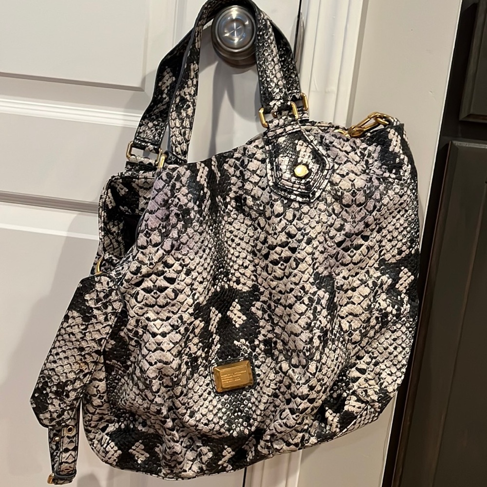 Marc Jacobs vegan leather faux snake skin handbag - from Bloomingdale’s in NYC.